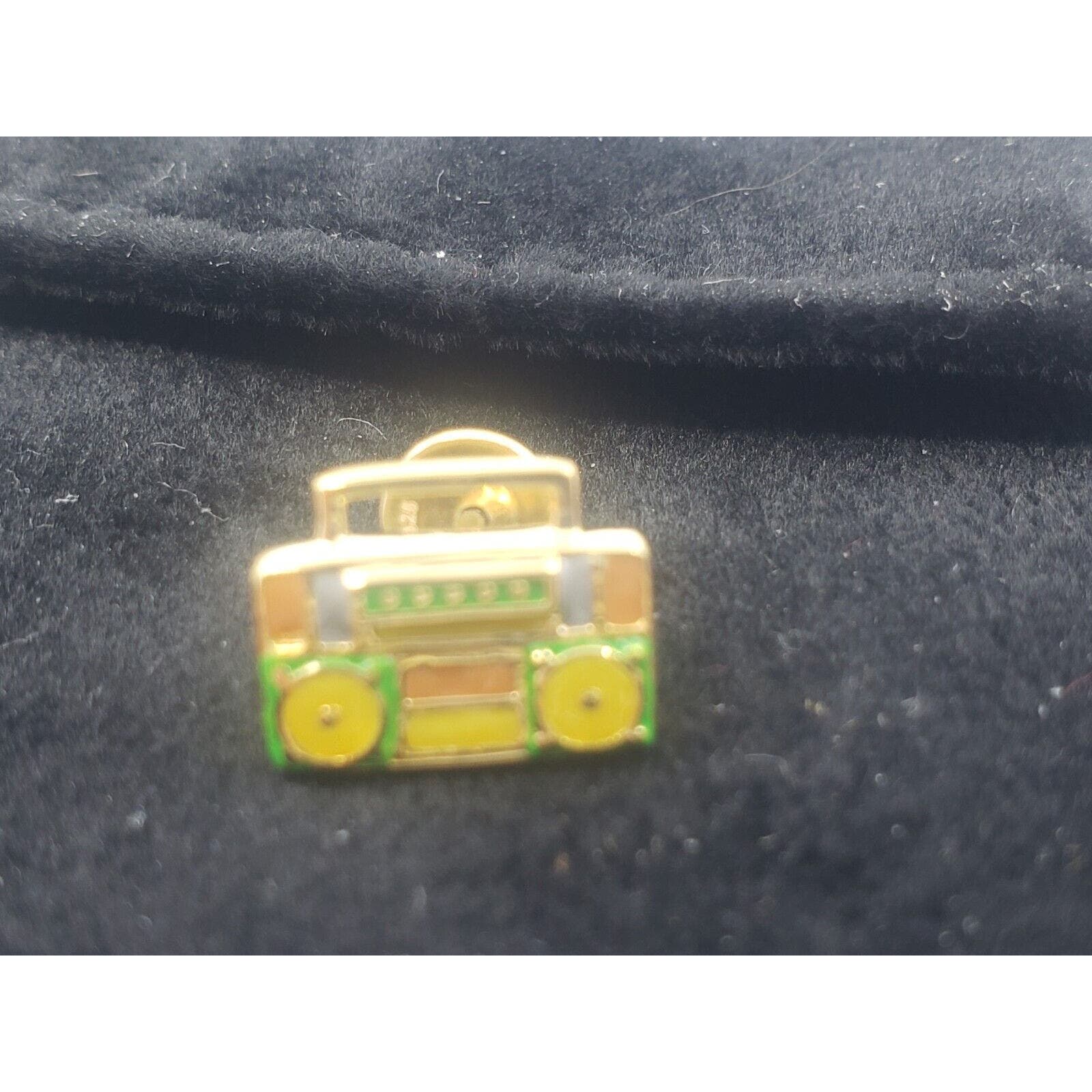 Judith Leiber 14k Goldplated Sterling Silver Enamel Boom Box Single Stud Earring